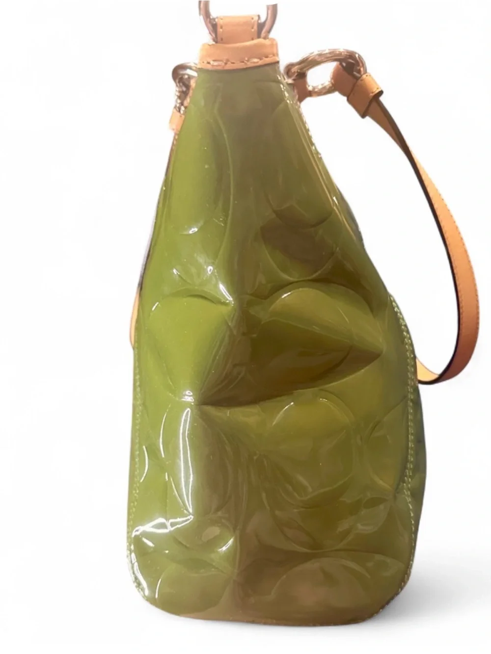 Coach Peyton Embossed Patent Leather Tote Bag F20028 Apple Green